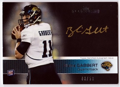 Blaine Gabbert 2011 Topps Precision Rookie On Card Black GOLD AUTO #'d 08/50