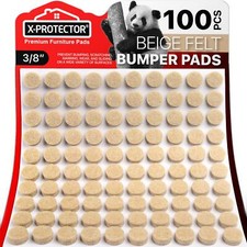 Cabinet Door Bumpers 100 Pcs Small Felt Pads 3/8 Ideal Beige Felt Bumpers