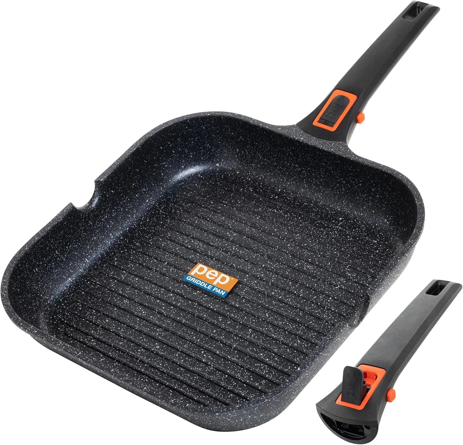 Pep Griddle Pan 29cm Non Stick Square Removable Handle Induction Gas Elec Hob
Opens in a new window