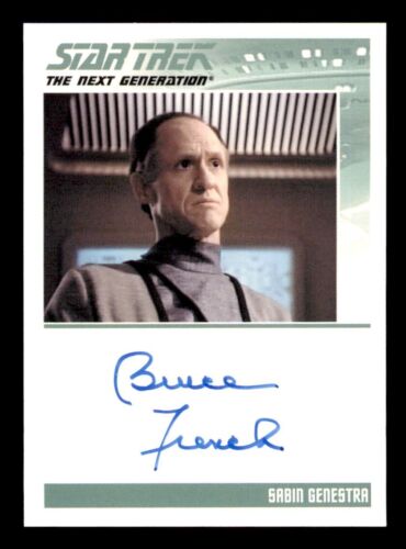 Tarjeta de autógrafo francesa Bruce 2011 de Star Trek la próxima generación  - Imagen 1 de 2