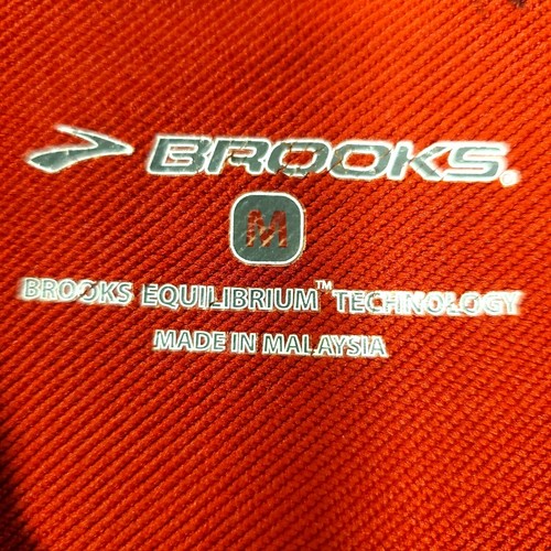 BROOKS Jacket Adult Medium Red 1/4 Zip Pullover Outdoor Athleisure Activewear - Picture 8 of 8