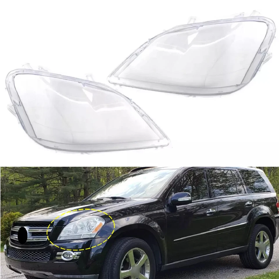 For Mercedes-Benz GL450 GL500 GL550 X164 07-12 Headlight Lens Headlamp Cover - Изображение 3 из 4