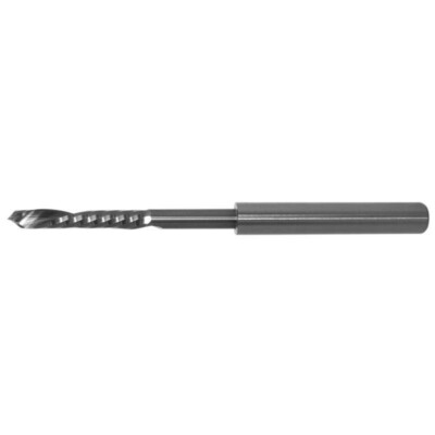 VHM Einzahn Fräser Ø5x30/52x100x8mm links 120°-Spitze Stahls. Kunststoff Alu VHW