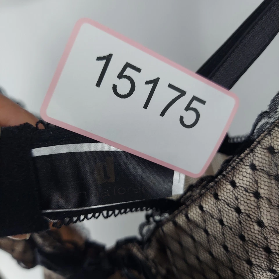 donna Loren Bebé Muñeca Dormir Vestido Mujer Talla Grande Negro Encaje Noche Forrado Foto 3 de 4