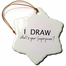 3dRose I Draw - Whats your superpower - fun gift for arty artists - art love 3 i