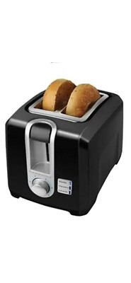 Black Decker T2569B 2-Slice Extra-Wide Slot Toaster, Black new