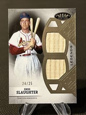 2024 Topps Tier One Legends /25 Enos Slaughter Game Used Dual Bat Relic #T1LR-ES