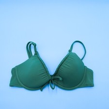 Victorias Secret Small Green Underwired Triangle Push-up Padded Bikini Top Swim
