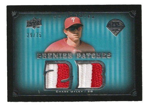 Chase Utley Signed 2008 World Series Logo Official Major League