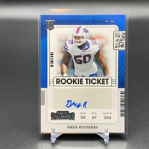 2021 Panini Contenders Rookie Ticket Variation #158 Greg Rousseau Auto GRC676