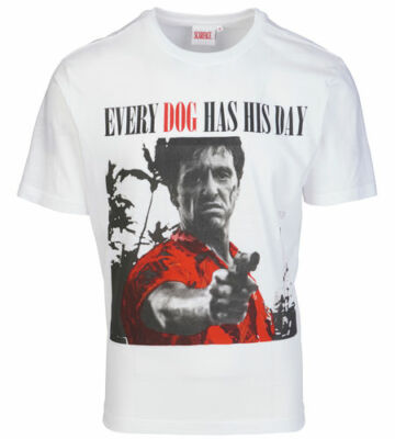SCARFACE LICENSED T-SHIRT OFFICIAL WEIß TONY MONTANA AL PACINO PABLO ESCOBAR NEU