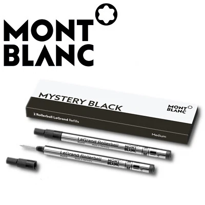 MontBlanc LeGrand Tintenroller Mine Rollerball M Mystery Black schwarz 2 Stück