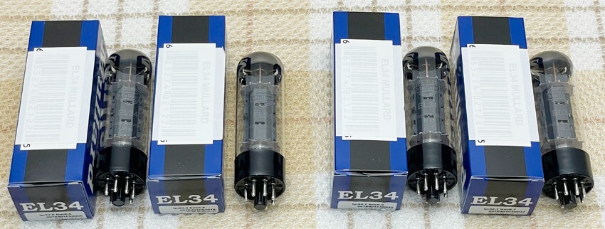 Mullard EL34 Vacuum Tube Matched Quad 4pcs NEW JAPAN vintage audio