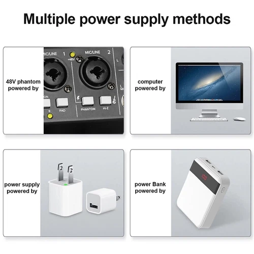 4-Kanal Audio Mixer Stereo Build Wireless Bluetooth Mikrofon Studio Sound Mixer - Bild 10 von 17