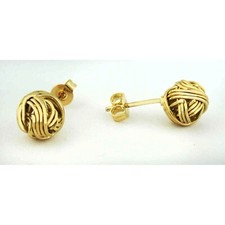 Knot Style Stud Earrings 14K Gold Plated