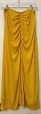 House Of Harlow 1960 Skirt Ruched Yellow Stretchy Sz Medium 