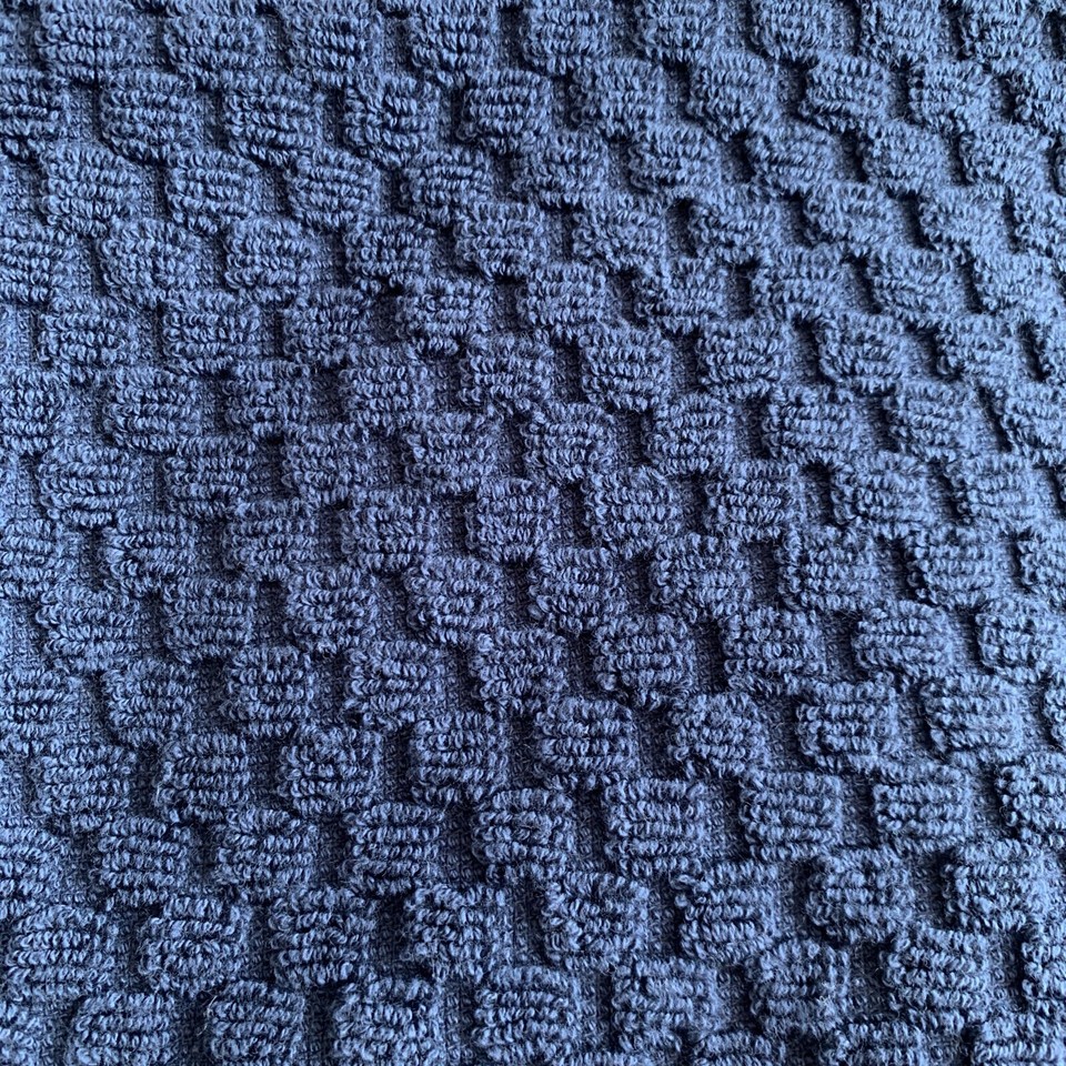 Mind On Design Bathroom Hand Towels Set of 2 Navy Blue 100 Cotton