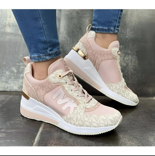 Michael Kors Crista Trainer Tech Canvas Soft Pink Size 9.5