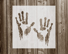 Hands Dripping Stencil Durable Handmade Mylar Reusable Painting Template