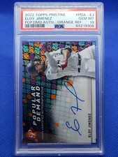 2022 Topps Pristine ELOY JIMENEZ Orange Refractor Autograph PSA 10 card /25 auto