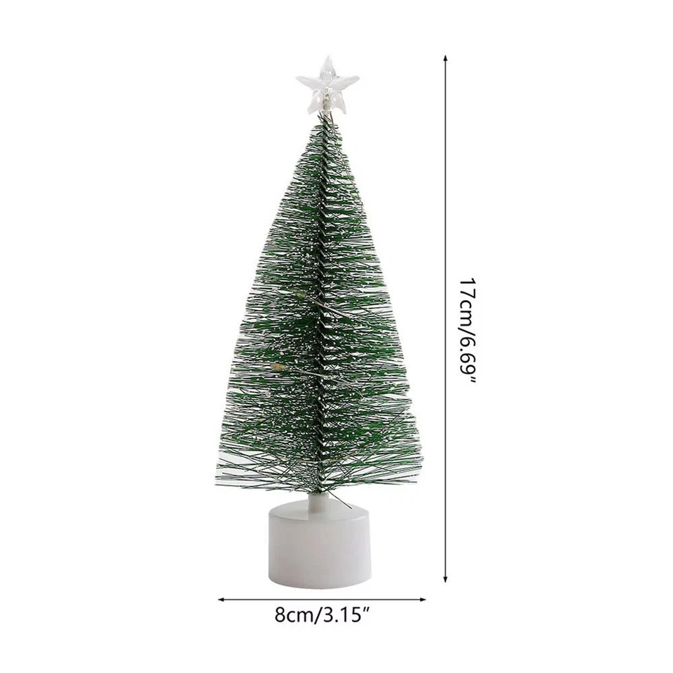 Small Mini Christmas Tree with LED Lights Xmas Tabletop Home Decor Ornaments - Image 4 of 4