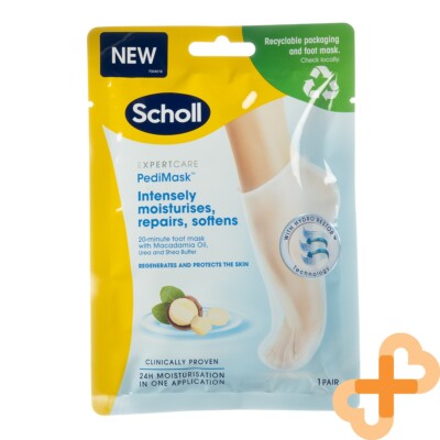 Scholl Feuchtigkeits & Glättend Fuß Maske für Trockene Haut Mit Macadamia-öl 1