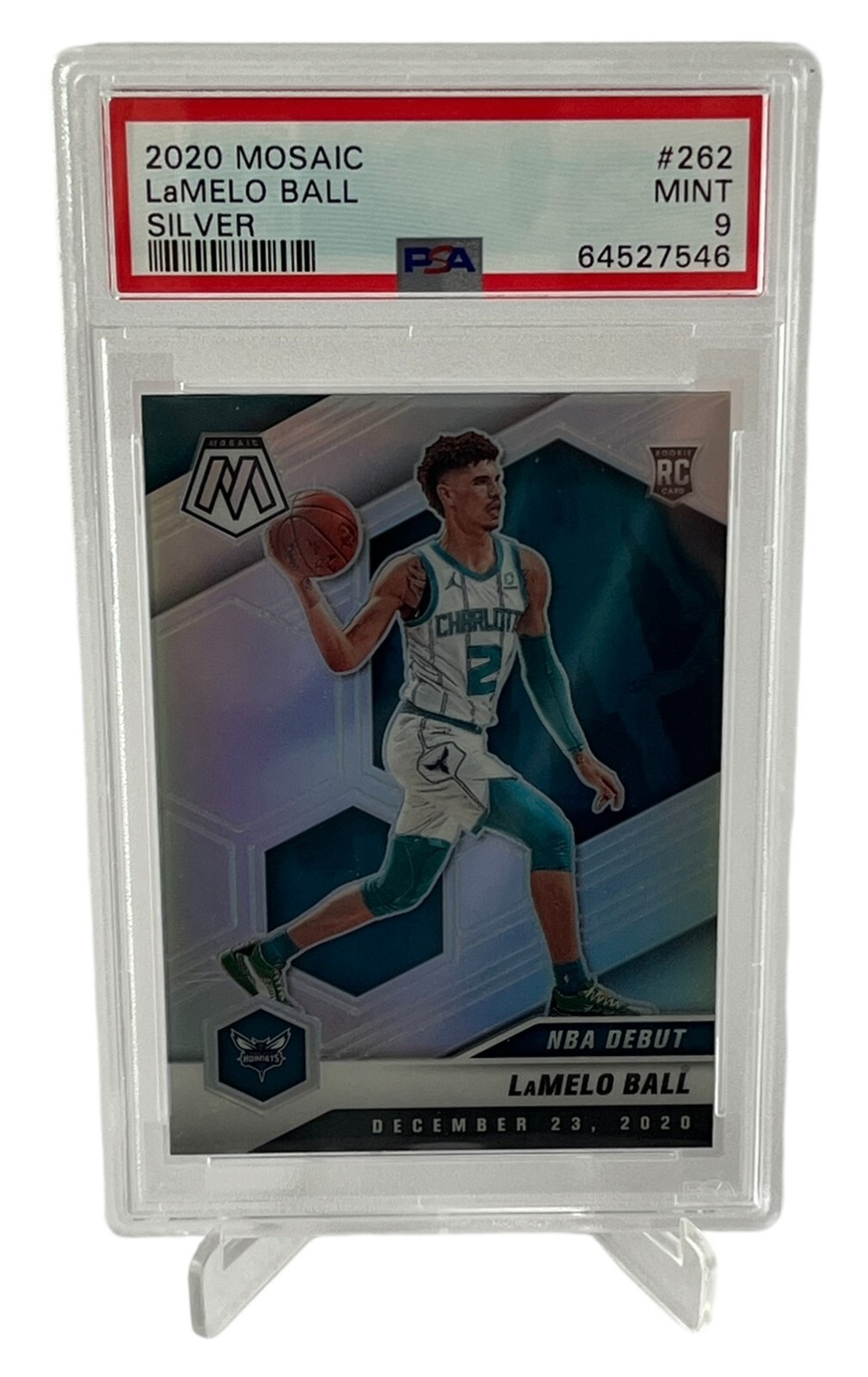 2020 Mosaic Lamelo Ball Rookie PSA 9 silver #262 Charlotte Hornets