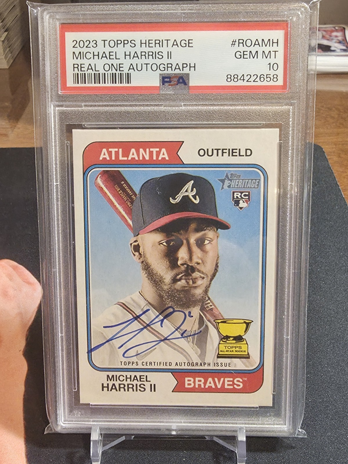 2023 Topps Heritage #ROA-MH Michael Harris II Real One Autographs PSA 10