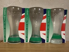 Mcdonalds 2012 Olympic Glasses Still In Cardboard Packaging X 3 NEW (CB)
