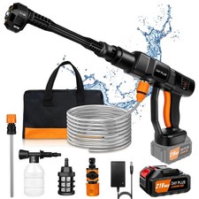 Cordless Pressure Washer, Portable Power Washer with  4.0Ah Battery 6-in1 Nozzle