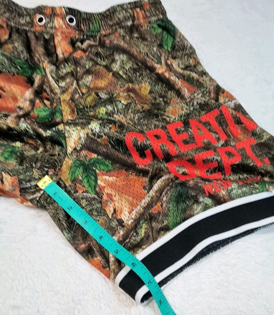 RGSTR Real Tree Camo Mesh Basketball Shorts Medium Green Brown Red