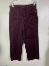 Democracy Ab Solution Womens Corduroy Burgundy Pants Size 10 Relaxed straight