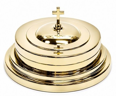 Discovery Product Compact Communion Tray Set   Gold Stainless Steel 10-Cup Tray