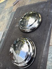 1941-1942 Mercury Hubcaps 2 Stainless Scta Original 1941-1942 Mercury Hubcaps 2 Stainless Scta Original