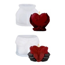 Heart Shape Silicone Molds for Making Soap Gypsum Decoration