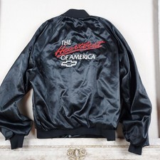Vintage 1980s 1990s Chevrolet Heartbeat Of America Dunbrooke Pla-Jac USA Jacket
