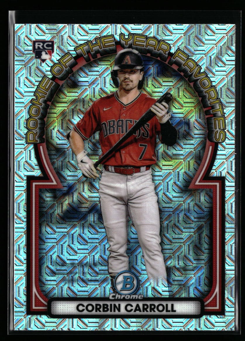 Corbin Carroll 2023 Bowman Rookie of the Year Favorites Mojo Refractors RC
