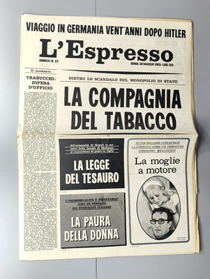 ESPRESSO 30 May 1965 Peter Sellers Britt Eklund Veronique Vendell Schoeller