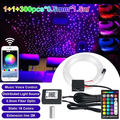 300 Auto RGBW LED Sternenhimmel Starry Lichtfaser Glasfaser Optik Deckenleuchte