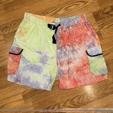 Stussy Tie-Dye Ridge Utility Cargo Shorts 100 Cotton sz L