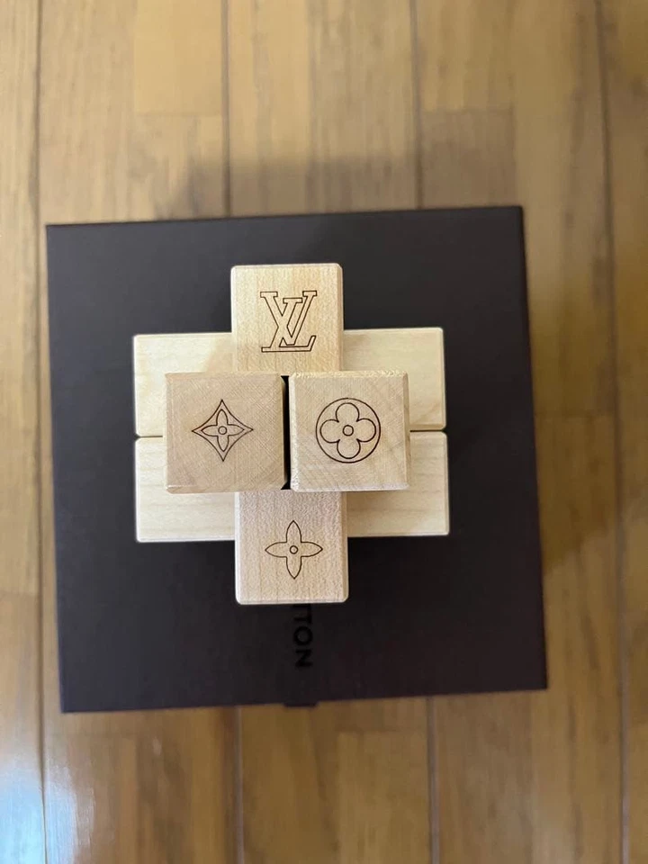 LOUIS VUITTON Pateki Building Blocks Wood VIP only Beige  Novelty 3D  #hu6 - Image 4 of 4