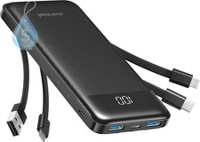 Portable Charger Power Bank with Reinforced Built-In 4 Cables