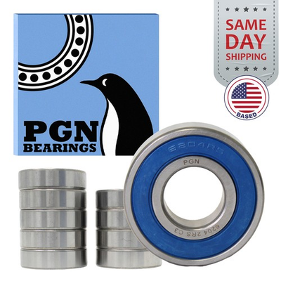 #ad #ad 10 6204 2RS Premium Rubber Seal Ball Bearing C3 EMQ 20x47x14 6204 2RS 6204rs $19.45