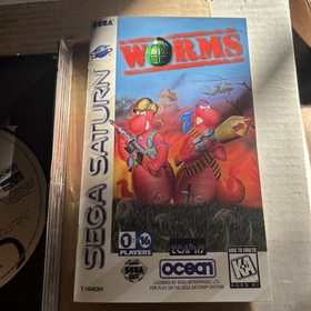 Worms (Sega Saturn 1994) Video Game Complete w/ Manual RARE