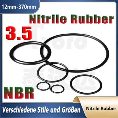O Ringe Nitrilkautschuk Öl Resistent Draht Durchmesser 3.5mm Dichtring Schwarz