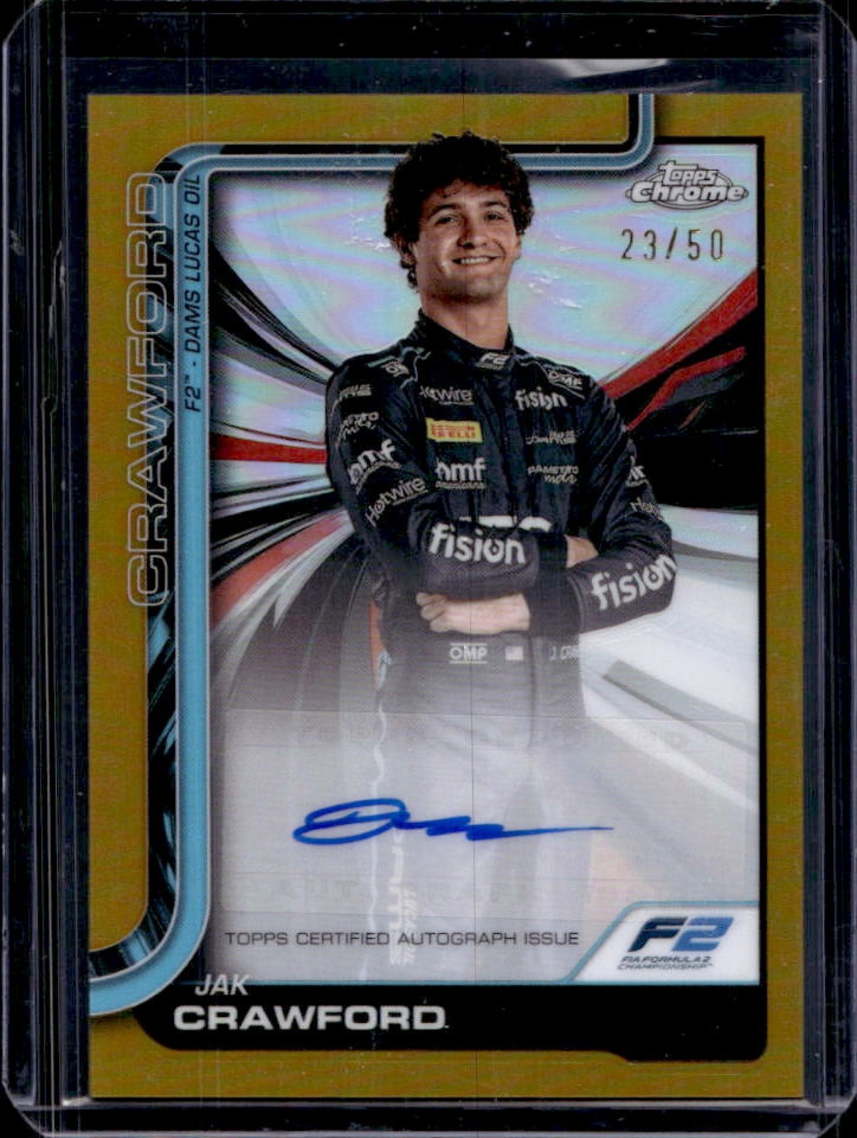 2025 Topps Chrome F1 Jak Crawford Auto Gold Refractor #/50