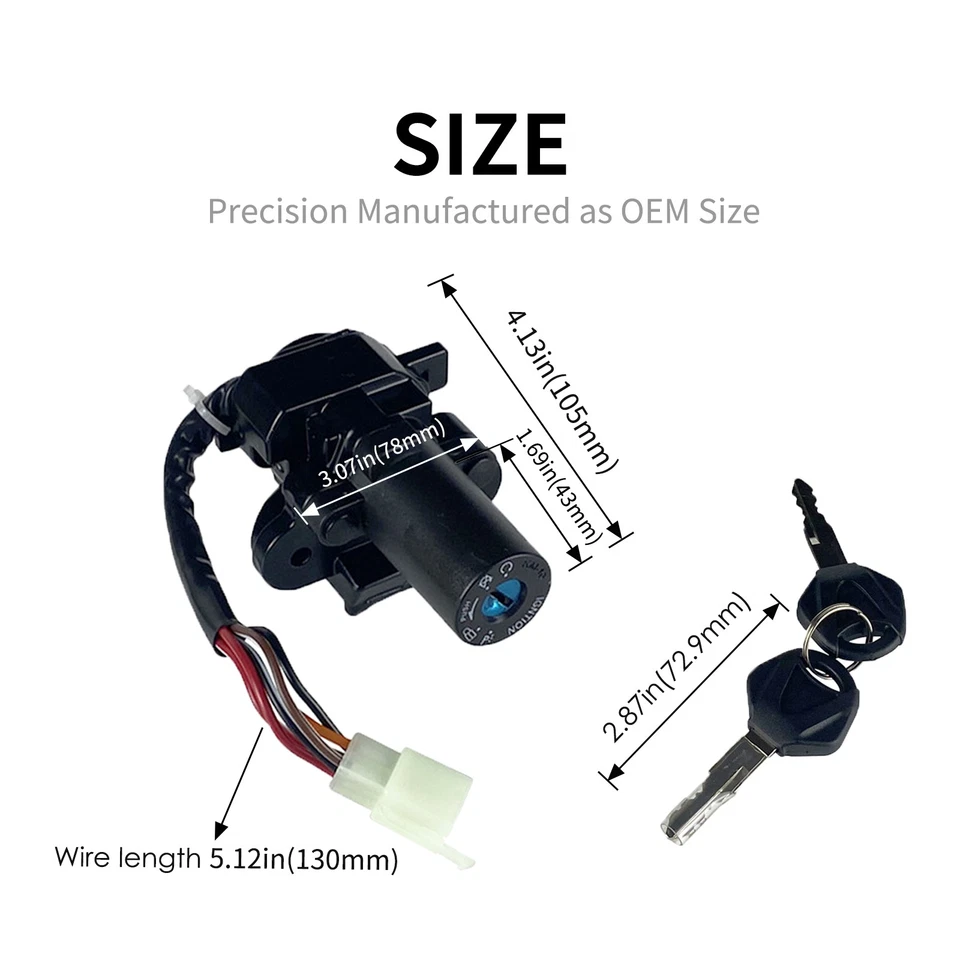 For Kawasaki KLX250SF KLX250S Ignition Switch Lock Fuel Gas Cap Key Set - Image 2 of 4