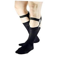 Mens Sock Garters Belt Adjustable 2-pack Sturdy Clip One pair Black One Pair