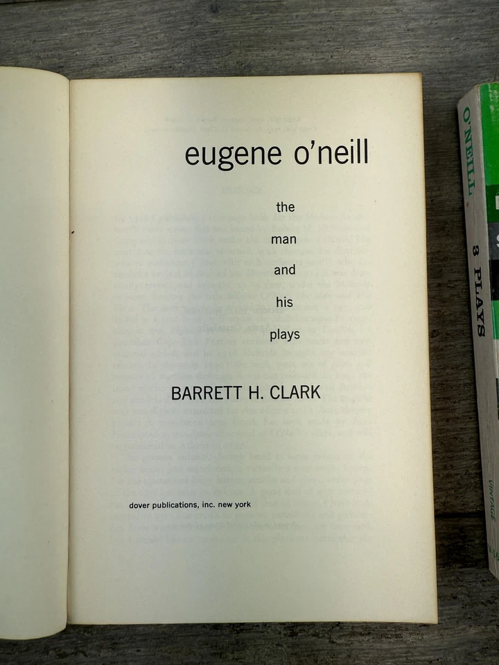 Vintage Eugene O'Neill Books Barrett H Clark Biography Greatest Plays Softcover - Image 3 of 4