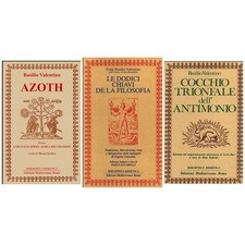 Lotto Fra Valentino Basilio Azoth Cocchio Antimonio Chiavi 3 Libri Mediterannee